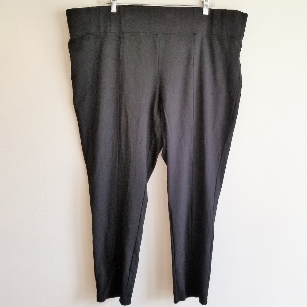 black elastic waist plus spandex pants leggings 3x